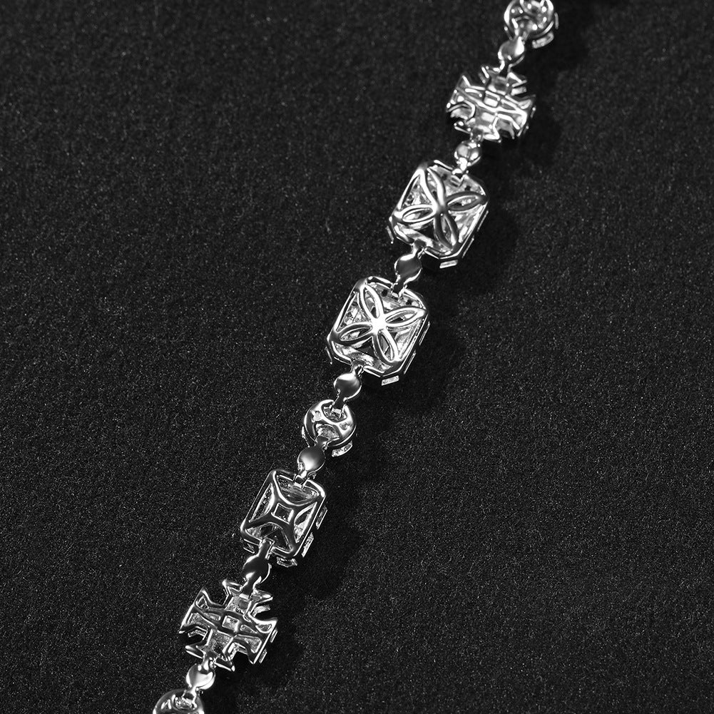 Diamond multi-colored gemstone necklace